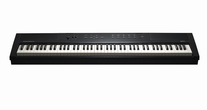 Kurzweil Ka E1 88-Key Weighted Hammer Action Digital Piano with 20 flagship Voices + Power Supply + Sustain Pedal (Black) - Musical Instrument Warehouse