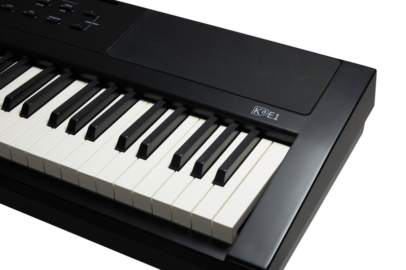Kurzweil Ka E1 88-Key Weighted Hammer Action Digital Piano with 20 flagship Voices + Power Supply + Sustain Pedal (Black) - Musical Instrument Warehouse