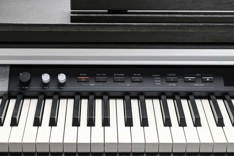 Kurzweil CUP P1 Home Digital Upright Piano | 88 Keys, Bluetooth+MIDI & USB Connectivity, Rosewood Finish - Musical Instrument Warehouse