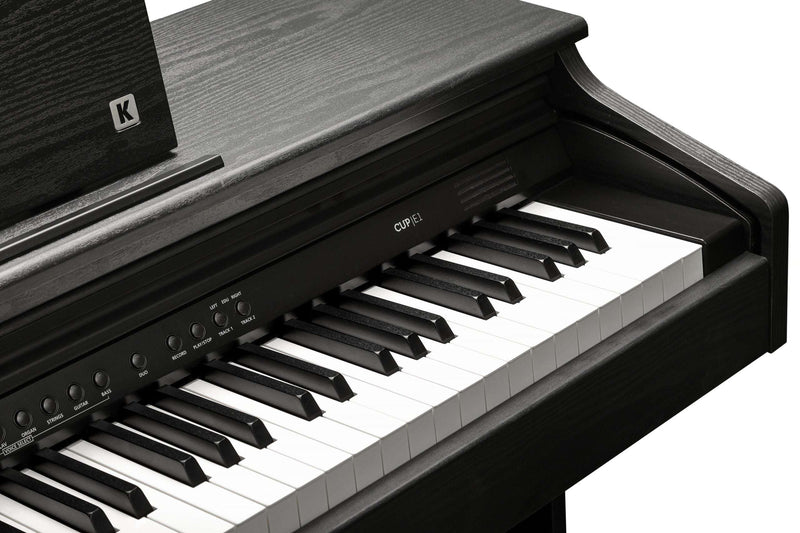 Kurzweil CUP E1 Home Digital Upright Piano | 88 Keys, Bluetooth+MIDI & USB Connectivity, Rosewood Finish - Musical Instrument Warehouse