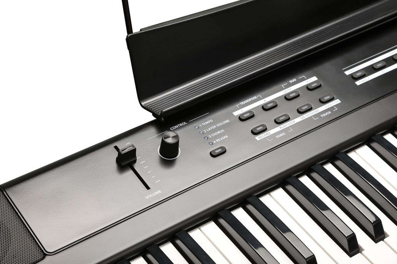 Kurzweil Ka S1 88-Key Semi-Weighted Hammer Action Digital Piano with 16 flagship Voices + Power Supply + Sustain Pedal (Black) - Musical Instrument Warehouse