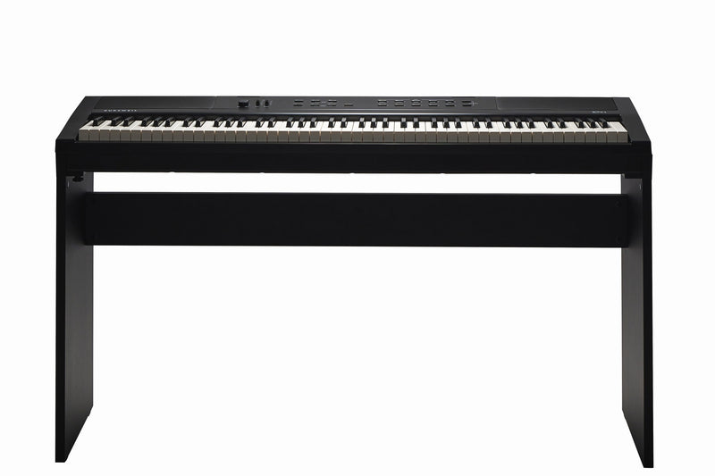 Kurzweil ST-2 Piano stand Compatible for Kurzweil KaE1 Series Piano, Wooden Black - Musical Instrument Warehouse