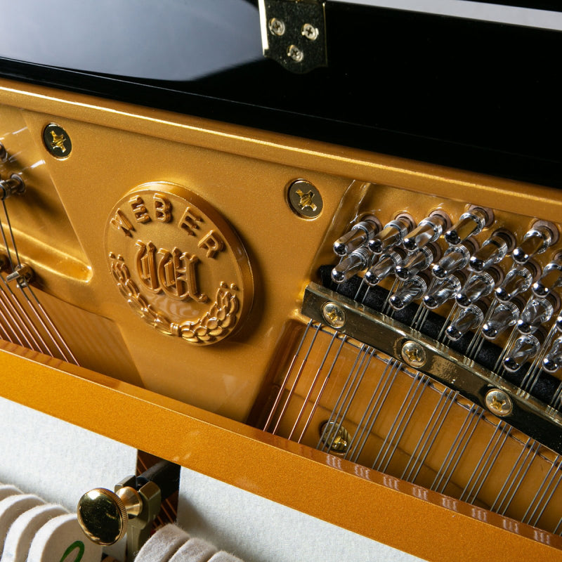 Weber WB122E 48" Upright Piano - Ebony Polish - Musical Instrument Warehouse