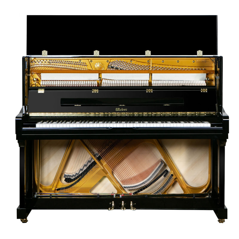 Weber WB122E 48" Upright Piano - Ebony Polish - Musical Instrument Warehouse