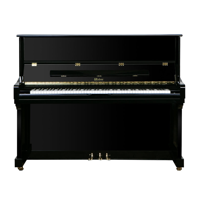 Weber WB122E 48" Upright Piano - Ebony Polish - Musical Instrument Warehouse
