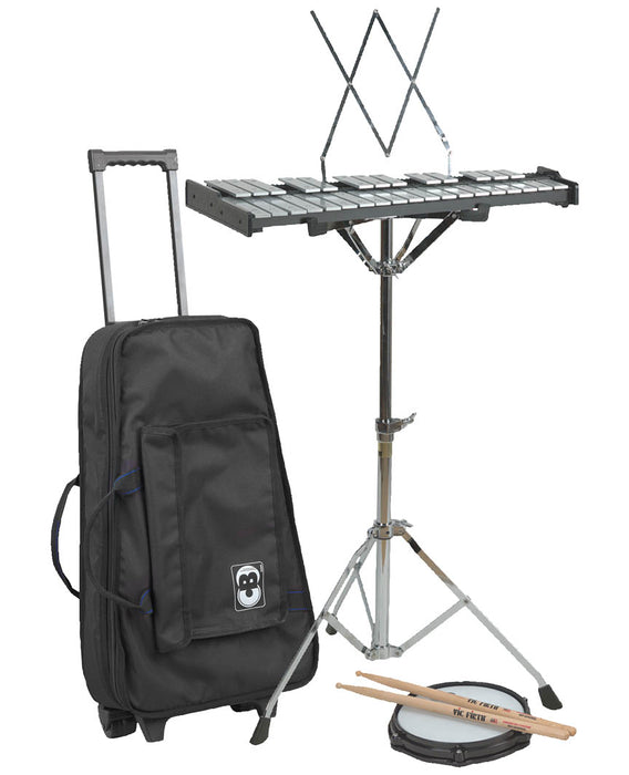 CB Traveler Percussion Bell Kit 32 Note with Carrying Bag and Practice Pad