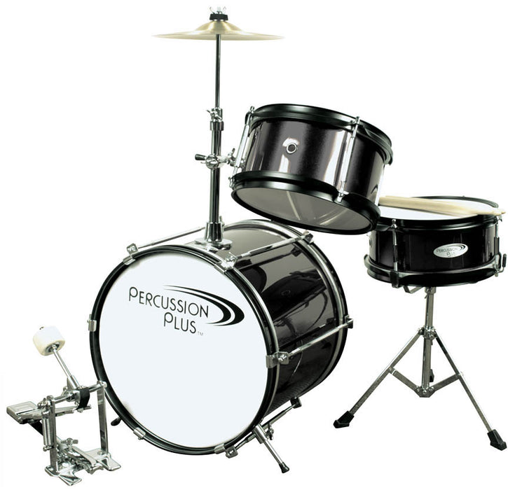 Percussion Plus 3-Piece Mini Drum Set Black