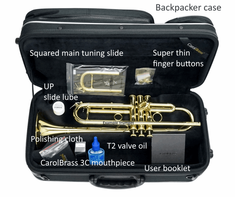 CarolBrass CTR-5000L-YST-Bb-SLB Trumpet - Musical Instrument Warehouse