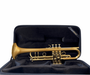 CarolBrass CTR-5060H-GSS-Bb-SLB Professional Bb Trumpet - Satin Lacquer Bell with Case - Musical Instrument Warehouse