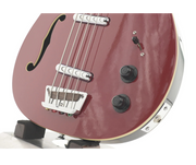 Danelectro Longhorn Semi-hollowbody Bass Guitar Red - D58LHB-RED - Musical Instrument Warehouse