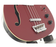 Danelectro Longhorn Semi-hollowbody Bass Guitar Red - D58LHB-RED - Musical Instrument Warehouse