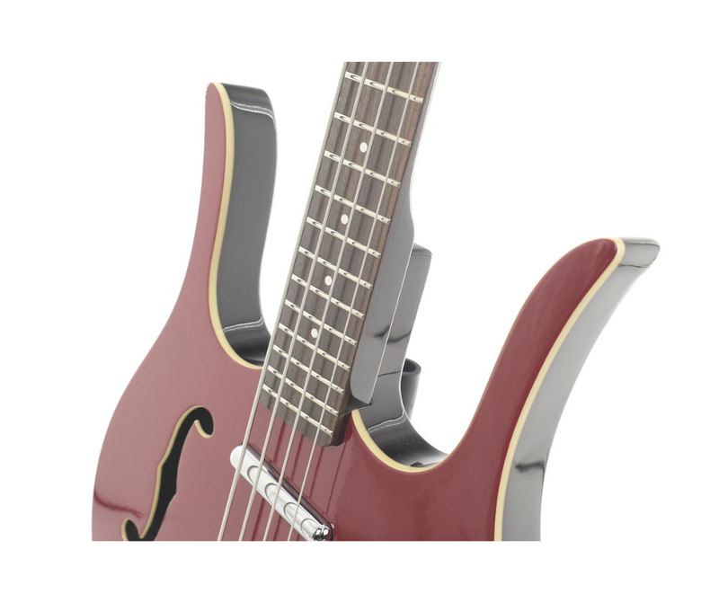 Danelectro Longhorn Semi-hollowbody Bass Guitar Red - D58LHB-RED - Musical Instrument Warehouse