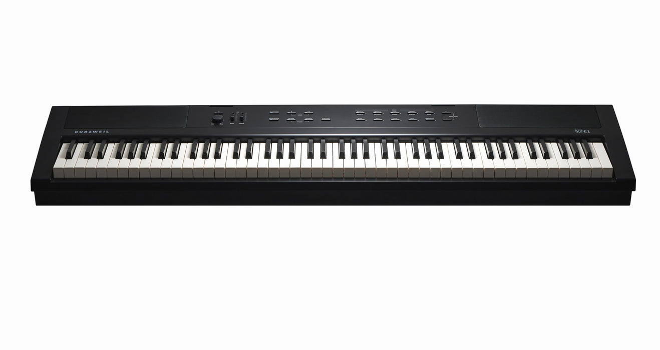 Kurzweil Ka E1 88-Key Weighted Hammer Action Digital Piano with 20 flagship Voices + Power Supply + Sustain Pedal (Black)