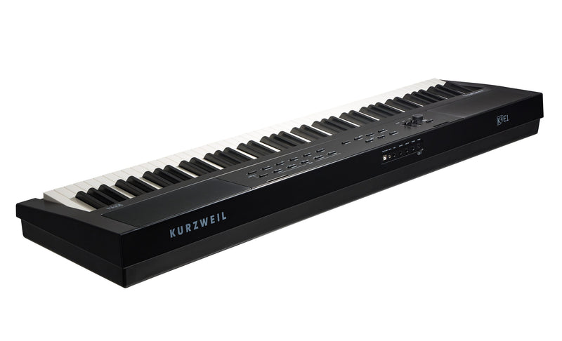 Kurzweil Ka E1 88-Key Weighted Hammer Action Digital Piano with 20 flagship Voices + Power Supply + Sustain Pedal (Black) - Musical Instrument Warehouse