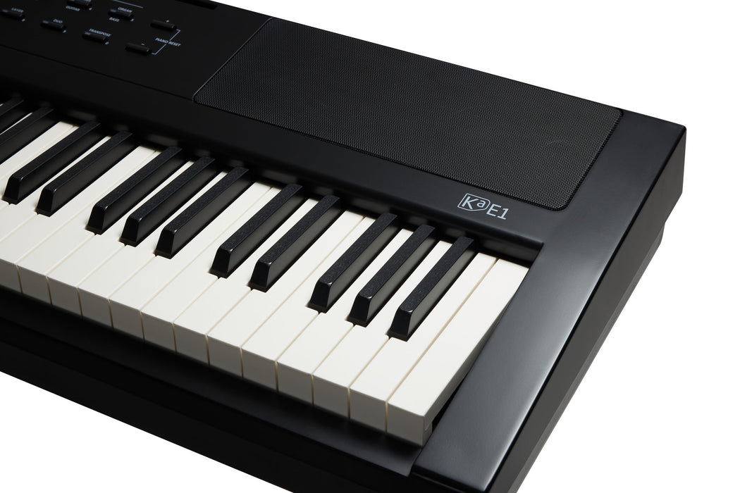 Kurzweil Ka E1 88-Key Weighted Hammer Action Digital Piano with 20 flagship Voices + Power Supply + Sustain Pedal (Black)