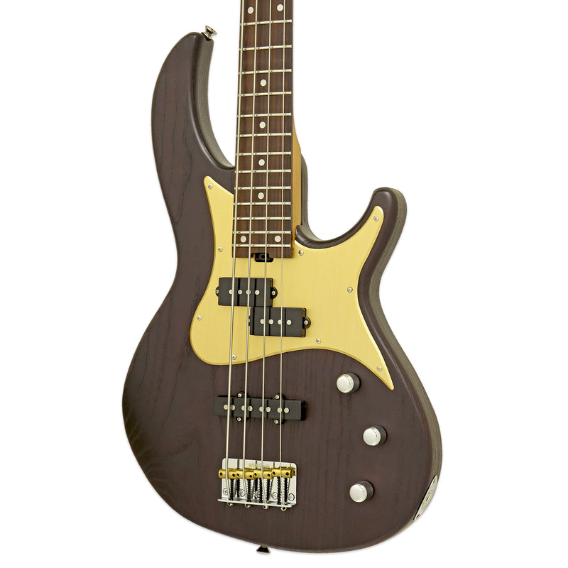 Aria Pro II 313-BB -Detroit Hot Rod Collection Electric Bass Guitar Bourbon Barrel Finish - Musical Instrument Warehouse