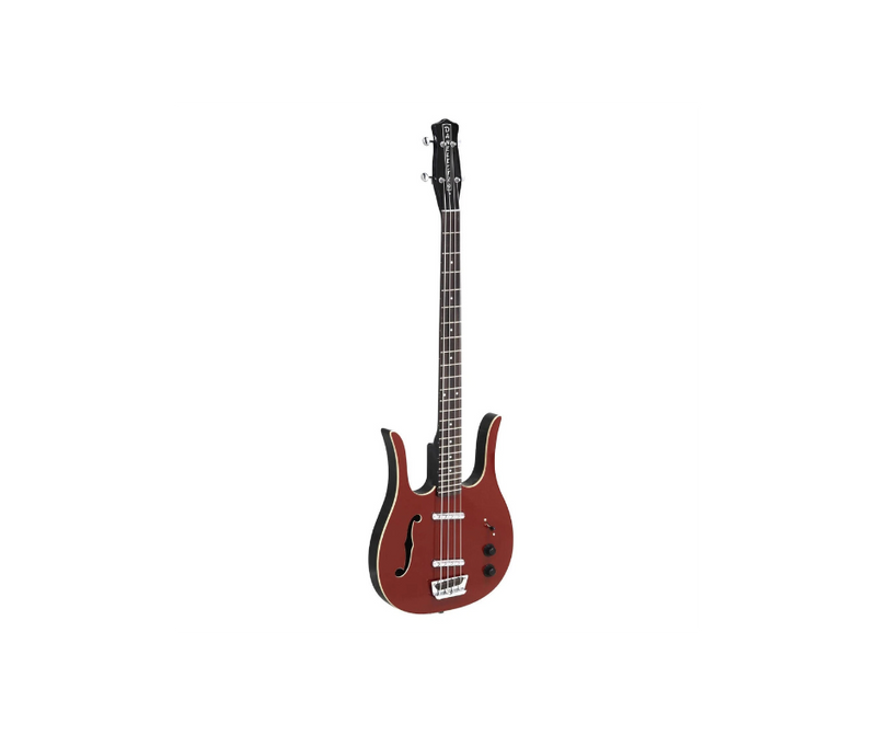Danelectro Longhorn Semi-hollowbody Bass Guitar Red - D58LHB-RED - Musical Instrument Warehouse
