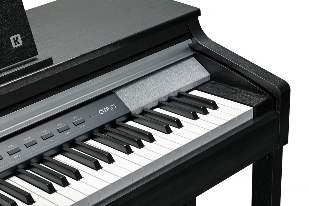 Kurzweil CUP P1 Home Digital Upright Piano | 88 Keys, Bluetooth+MIDI & USB Connectivity, Rosewood Finish