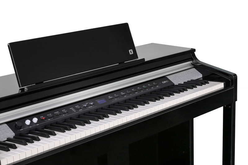 Kurzweil CUP P1 Home Digital Upright Piano | 88 Keys, Bluetooth+MIDI & USB Connectivity, Black Polish - Musical Instrument Warehouse