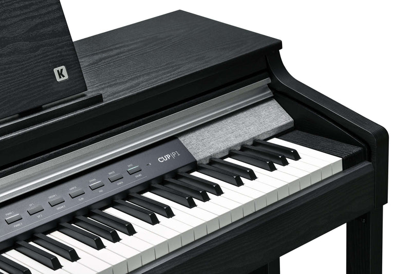 Kurzweil CUP P1 Home Digital Upright Piano | 88 Keys, Bluetooth+MIDI & USB Connectivity, Black - Musical Instrument Warehouse