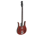 Danelectro Longhorn Semi-hollowbody Bass Guitar Red - D58LHB-RED - Musical Instrument Warehouse
