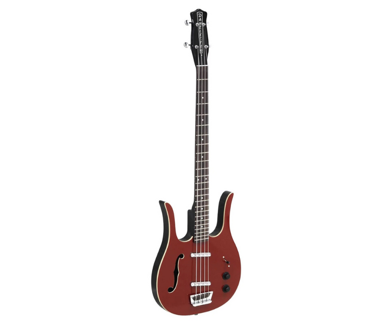 Danelectro Longhorn Semi-hollowbody Bass Guitar Red - D58LHB-RED - Musical Instrument Warehouse