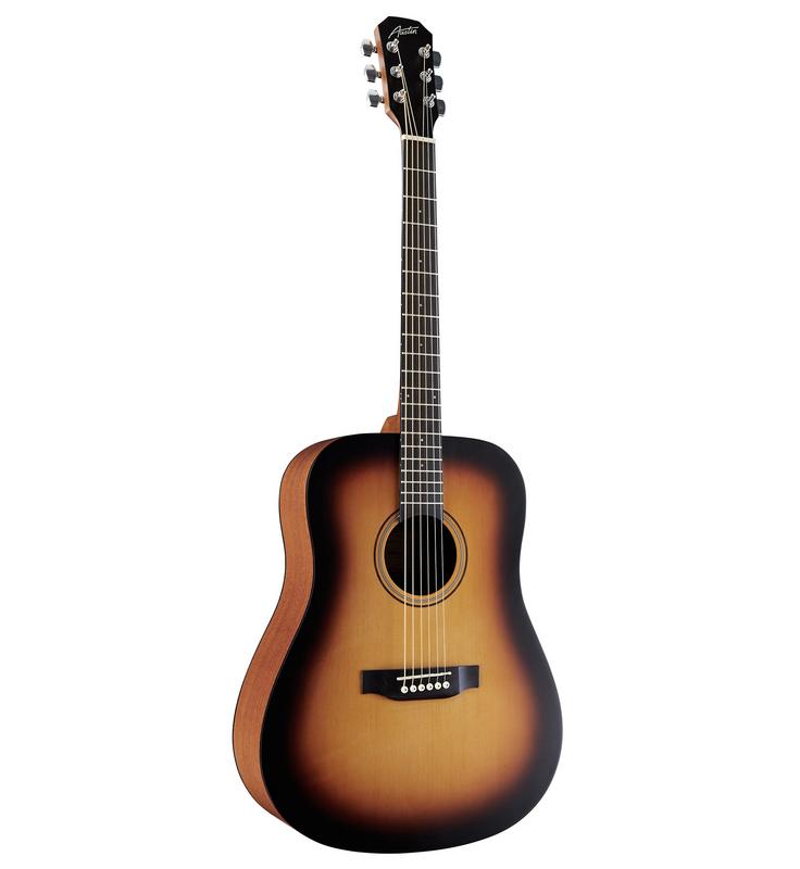 Austin AA25-DS Dreadnought Acoustic Guitar Satin Finish - Musical Instrument Warehouse