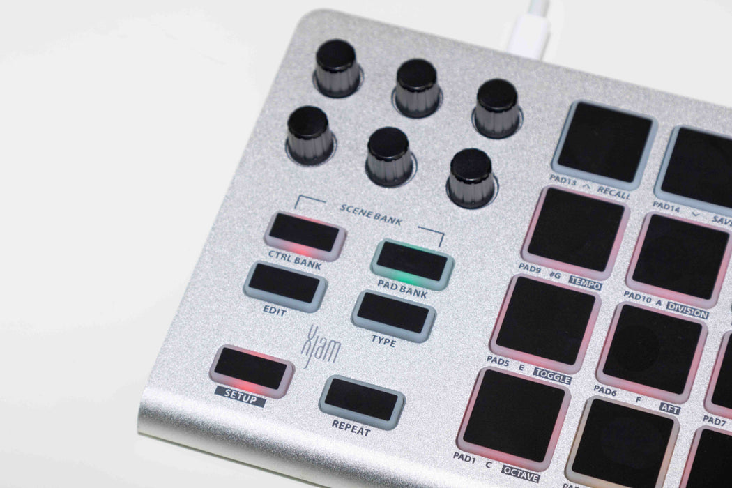 Xjam USB MIDI Performance Controller, polyphonic aftertouch, plug & play on iPad, iPhone, Mac, PC and Software Suite Included