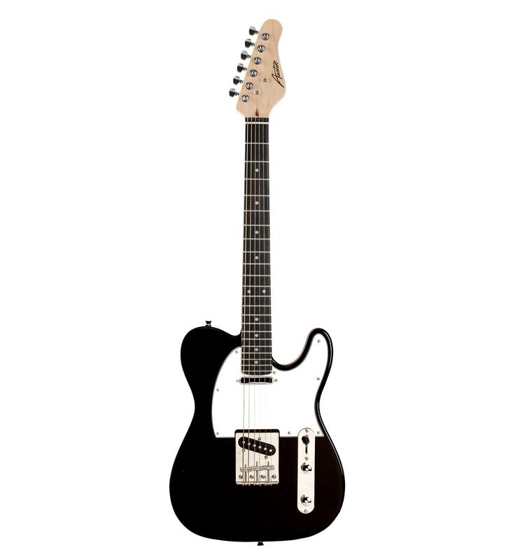 Austin ATC-200BK Classic Bolt-On Single Cutaway Black Electric Guitar - Musical Instrument Warehouse