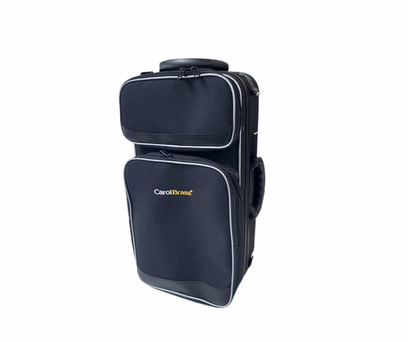 CarolBrass CTR-5060H-GSS-Bb-SLB Professional Bb Trumpet - Satin Lacquer Bell with Case - Musical Instrument Warehouse