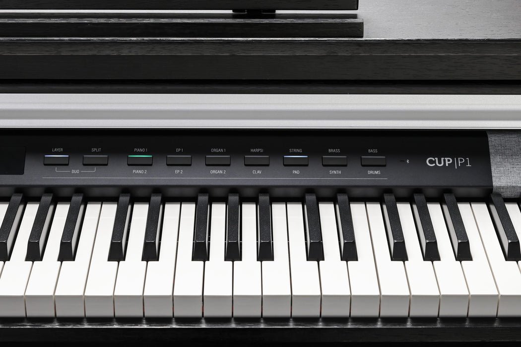 Kurzweil CUP P1 Home Digital Upright Piano | 88 Keys, Bluetooth+MIDI & USB Connectivity, Rosewood Finish