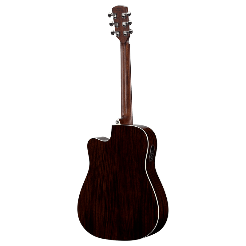 Alvarez AD70ce Dreadnought Acoustic Electric Guitar Blacktop with Cutaway - Musical Instrument Warehouse