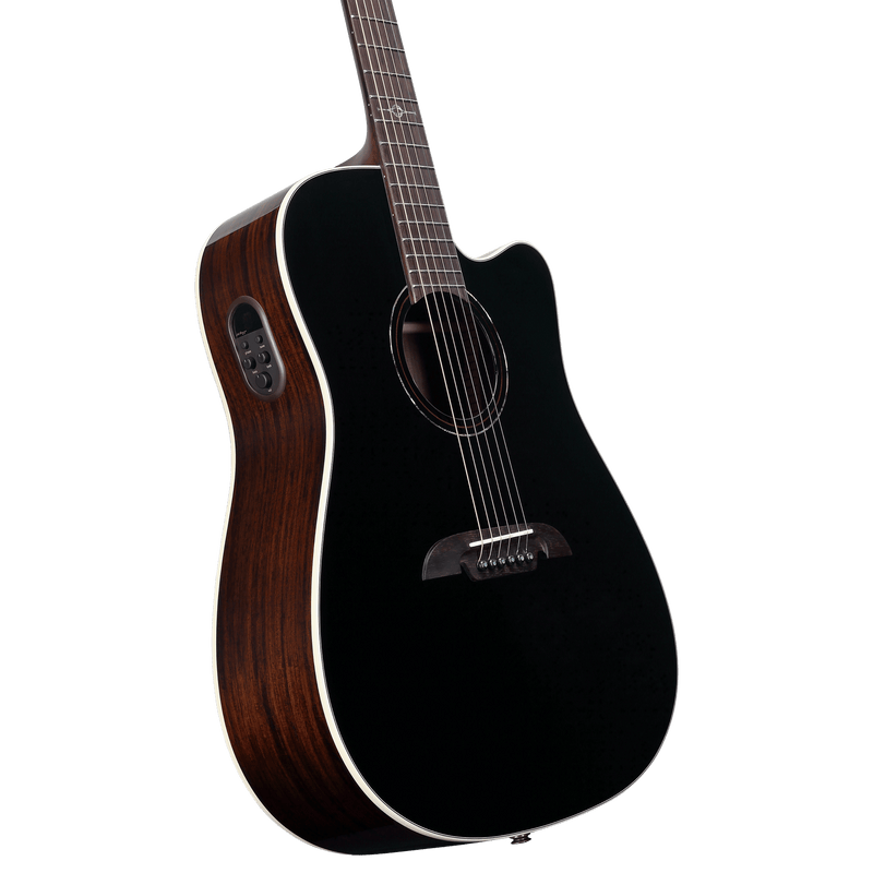 Alvarez AD70ce Dreadnought Acoustic Electric Guitar Blacktop with Cutaway - Musical Instrument Warehouse