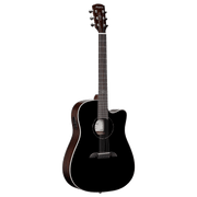 Alvarez AD70ce Dreadnought Acoustic Electric Guitar Blacktop with Cutaway - Musical Instrument Warehouse