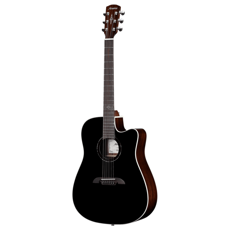 Alvarez AD70ce Dreadnought Acoustic Electric Guitar Blacktop with Cutaway - Musical Instrument Warehouse