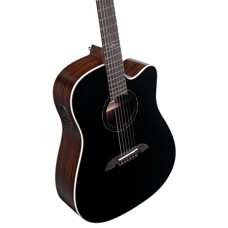 Alvarez AD70ce Dreadnought Acoustic Electric Guitar Blacktop with Cutaway - Musical Instrument Warehouse