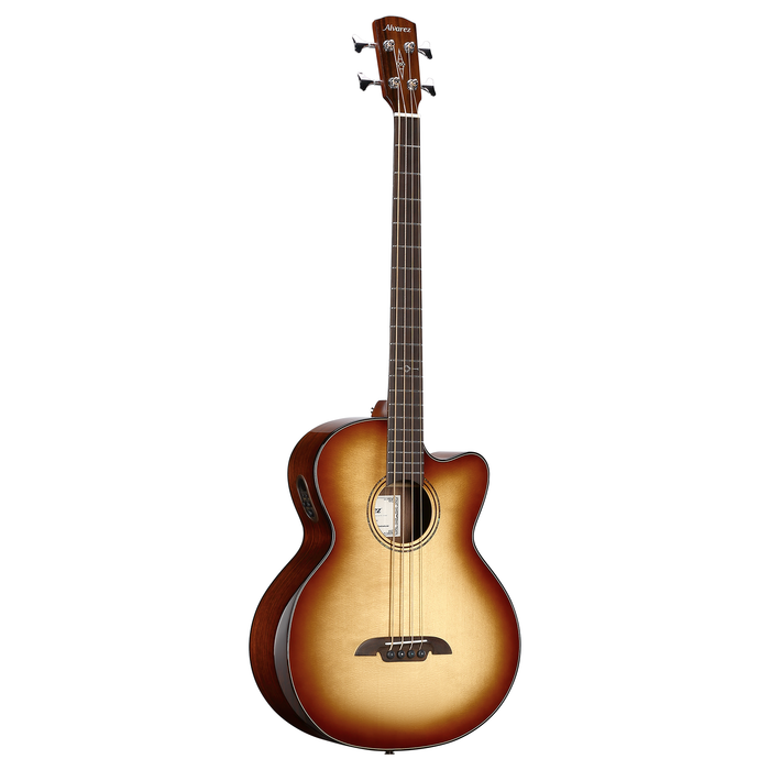 Alvarez AEB70ce Armrest Shadowburst Artist Elite Acoustic Electric Bass Guitar with Cutaway - Musical Instrument Warehouse