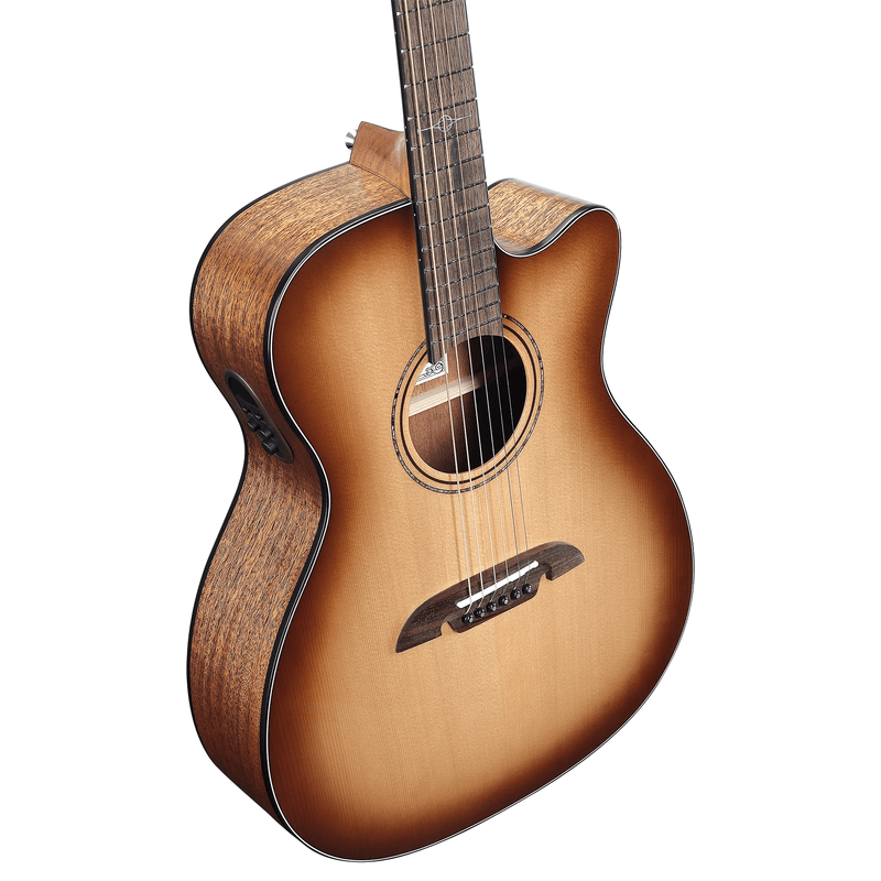 Alvarez AF60ce Shadowburst Folk/OM Acoustic-Electric Guitar with Cutaway - Musical Instrument Warehouse
