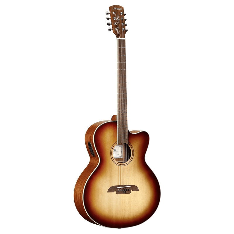 Alvarez ABT60ce Artist Baritone Guitar Acoustic Electric 8 String with Cutaway - Musical Instrument Warehouse