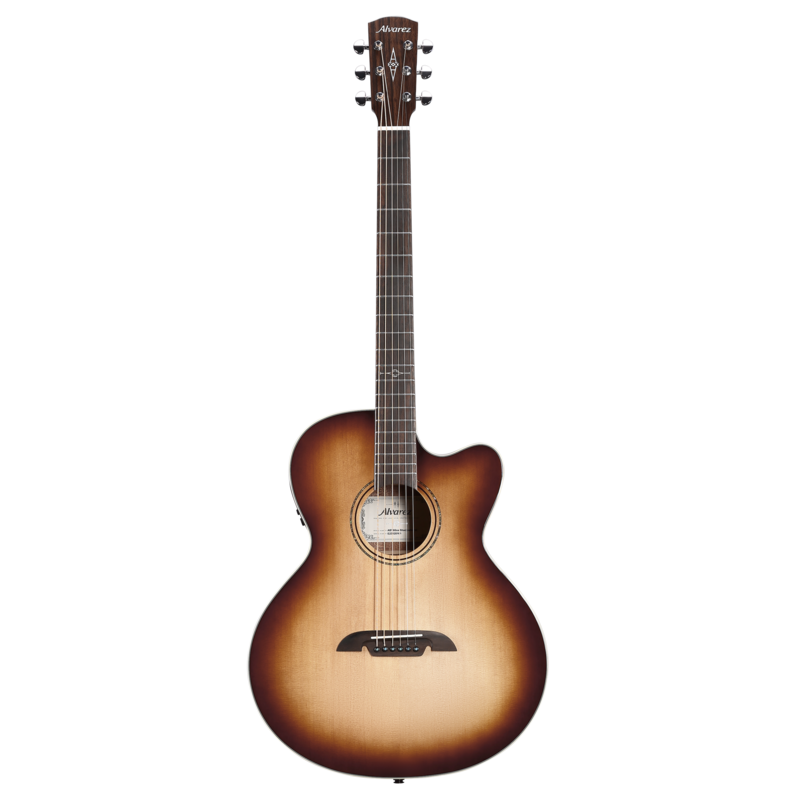 Alvarez ABT60ce Artist Baritone Acoustic Electric Guitar with Cutaway Shadowburst - Musical Instrument Warehouse