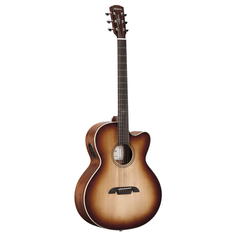 Alvarez ABT60ce Artist Baritone Acoustic Electric Guitar with Cutaway Shadowburst - Musical Instrument Warehouse