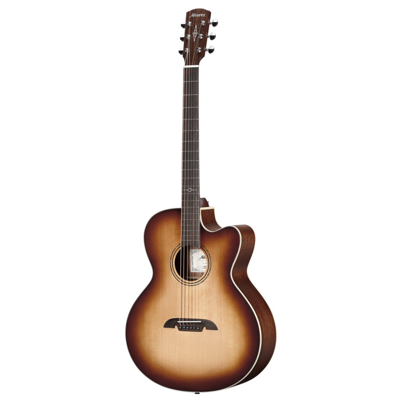 Alvarez ABT60ce Artist Baritone Acoustic Electric Guitar with Cutaway Shadowburst - Musical Instrument Warehouse