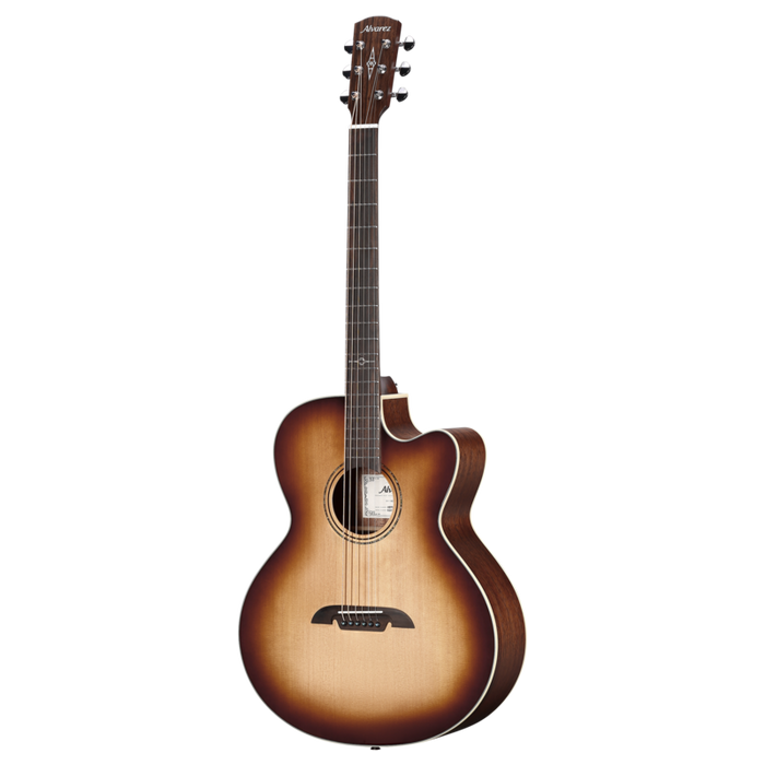 Alvarez ABT60ce Artist Baritone Acoustic Electric Guitar with Cutaway Shadowburst - Musical Instrument Warehouse