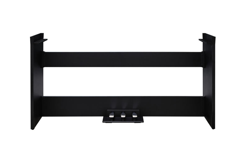 Kurzweil ST-3 Piano stand Compatible for Kurzweil KaE1 Series Piano, Wooden, Built-in three-pedal system with Soft, Sostenuto, and Sustain pedal Black - Musical Instrument Warehouse