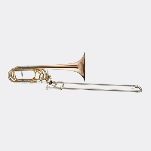 Blessing BBTB62R Bass Trombone Double Rotor Clear Lacquer Outfit - Musical Instrument Warehouse