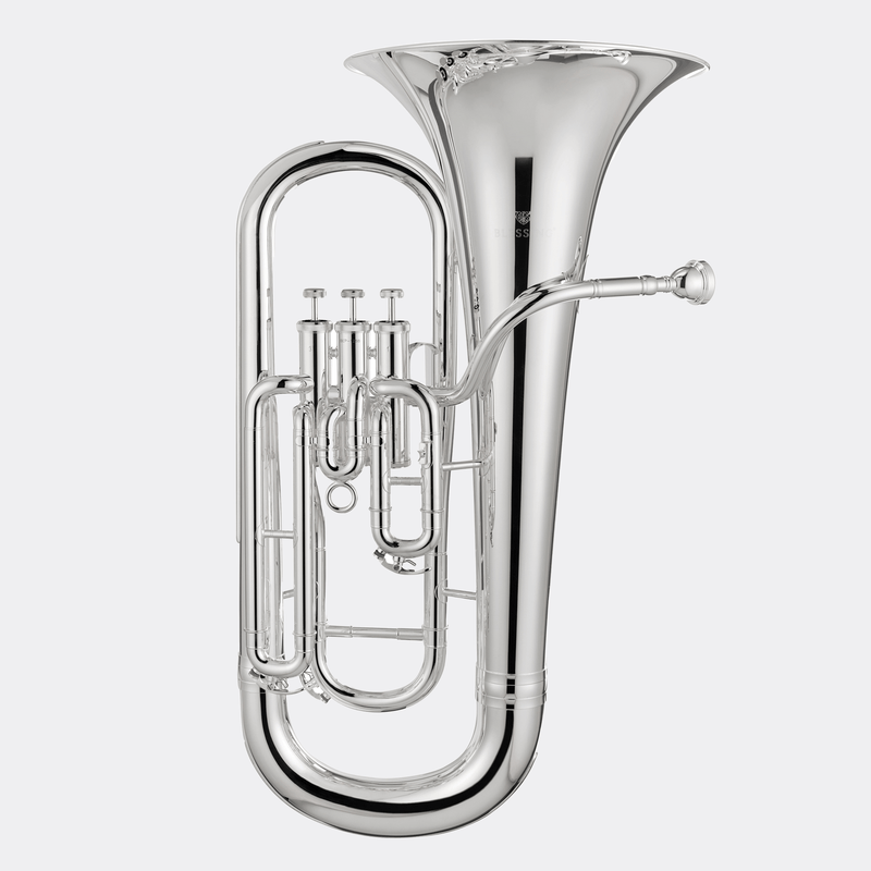 Blessing Euphonium 3-Valve Top Action Upright Bell Silver-Plate 4/4 Outfit - Musical Instrument Warehouse