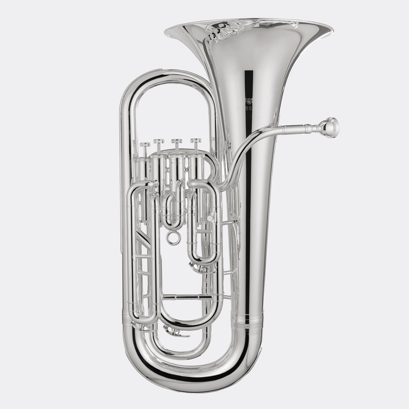 Blessing BEP1287S Euphonium 4-Valve Non-compensating Silver-Plate Outfit - Musical Instrument Warehouse