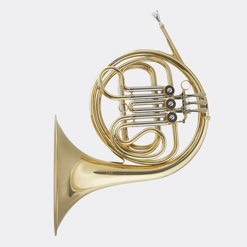 Blessing BFH-1287 Single F French Horn Clear Lacquer Outfit - Musical Instrument Warehouse