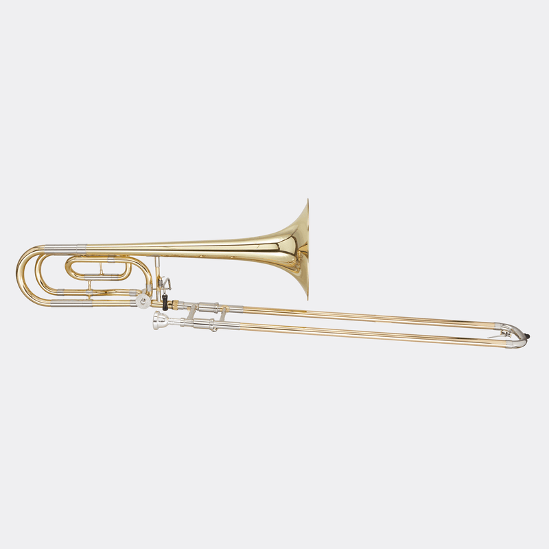 Blessing BTB1488 Trombone .547" Bore Traditional Wrap F Rotor Yellow Brass Bell Outfit - Musical Instrument Warehouse