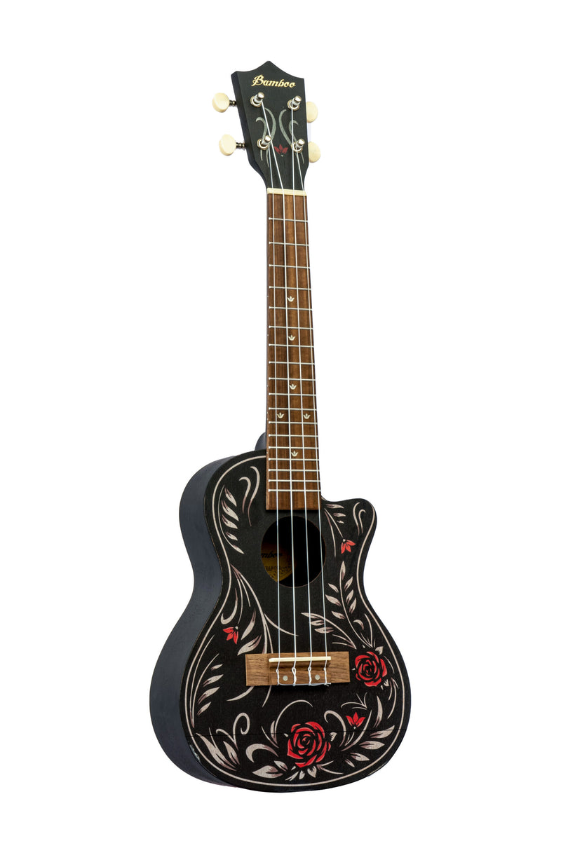 Bamboo Flower & Roll Concert Ukulele - Musical Instrument Warehouse